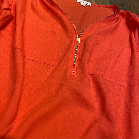 NWOT Peach Calvin Klein Blouse - Picture 7 of 8